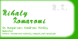 mihaly komaromi business card